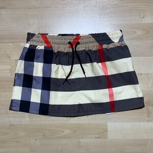 Burberry Checkered Mini Skirt - Navy, Cream, Red
